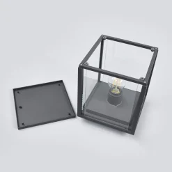 Lucande Annalea sokkellampe, 55 cm, antracit, IP54