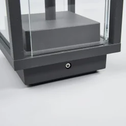 Lucande Annalea sokkellampe, 50 cm, antracit, IP54