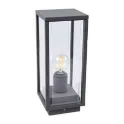 Lucande Annalea sokkellampe, 35 cm, antracit, IP54