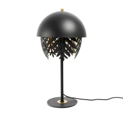 Lucande Aparas bordlampe bladlook, sort-guld