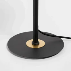 Lucande Aparas bordlampe bladlook, sort-guld
