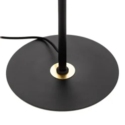 Lucande Aparas gulvlampe, bladlook, sort-guld