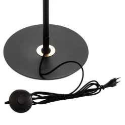 Lucande Aparas gulvlampe, bladlook, sort-guld