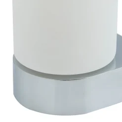 Lucande Basolo væglampe til badeværelset, sort, højde 17,2 cm, glas