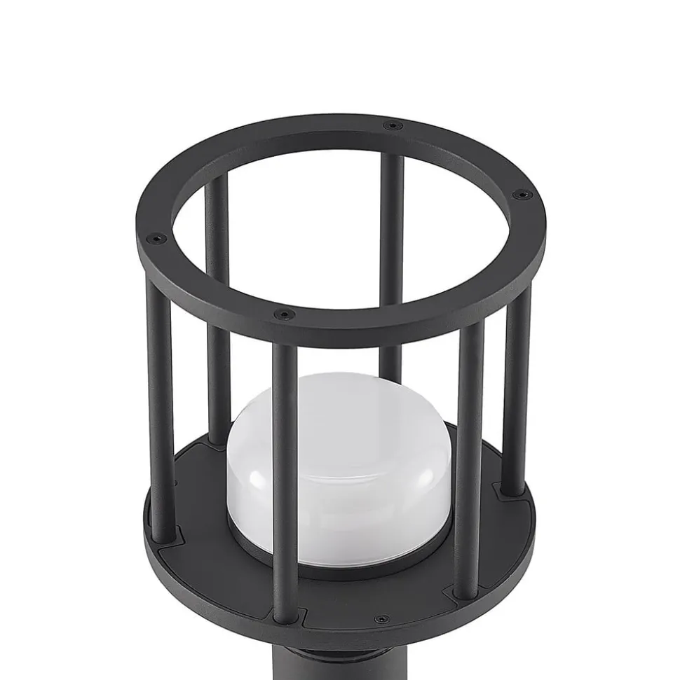 Lucande Berenike 60 cm vejlampe, mørkegrå, metal, GX53