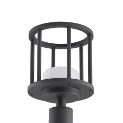 Lucande Berenike 60 cm vejlampe, mørkegrå, metal, GX53