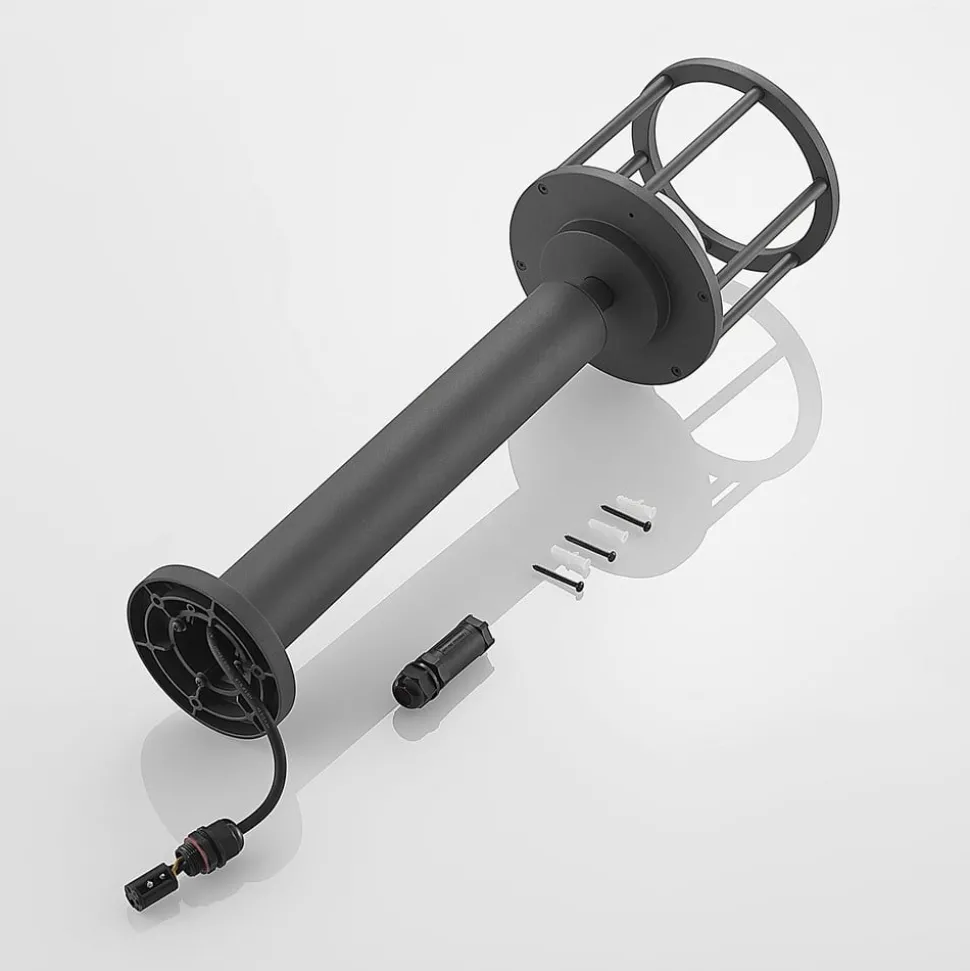 Lucande Berenike 60 cm vejlampe, mørkegrå, metal, GX53