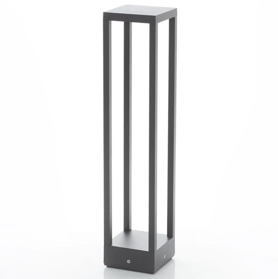 Lucande Carlota LED-vejlampe, antracit, 65 cm, metal