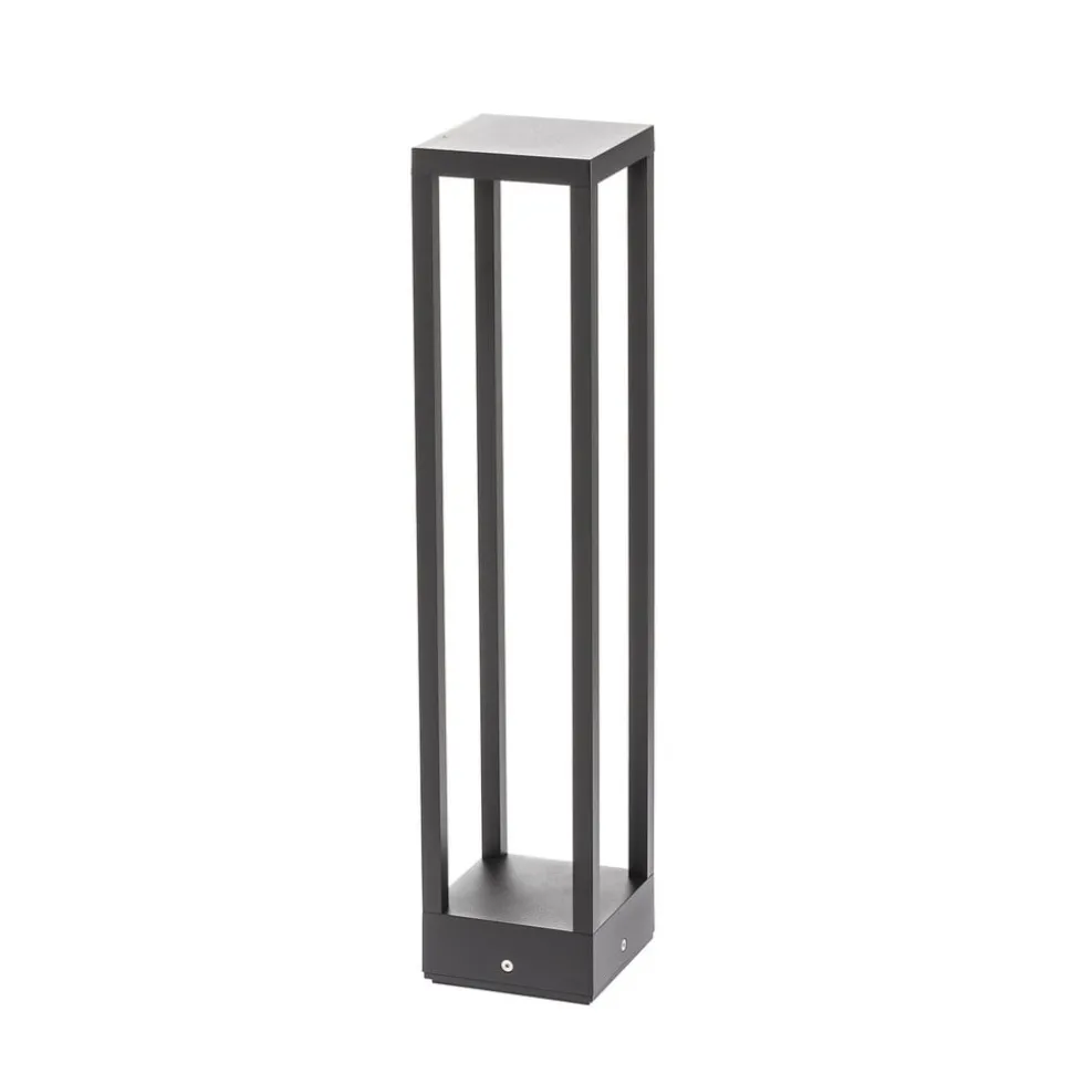Lucande Carlota LED-vejlampe, antracit, 65 cm, metal