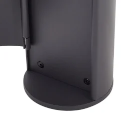 Lucande Corban sokkellampe, grå, sensor, udtag, IP44