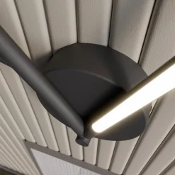 Lucande Cuerno LED-væglampe i sort-hvid