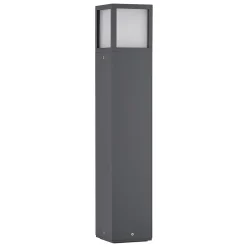 Lucande Dewari vejlampe, E27, 65 cm, mørkegrå, IP54