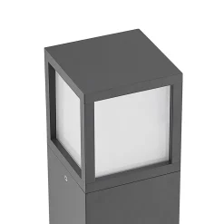 Lucande Dewari vejlampe, E27, 65 cm, mørkegrå, IP54