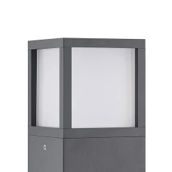 Lucande Dewari vejlampe, E27, 65 cm, mørkegrå, IP54