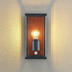 Lucande Elwin væglampe, 1 lyskilde, sensor