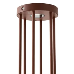 Lucande Evelis LED-vejlampe, rustfarvet, aluminium, sensor