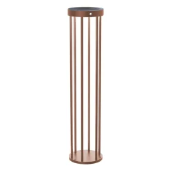 Lucande Evelis LED-vejlampe, rustfarvet, aluminium, sensor