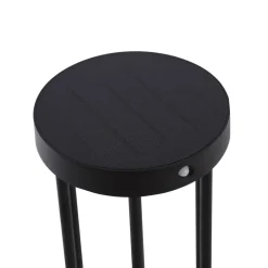 Lucande Evelis LED-vejlampe, sort, aluminium, sensor