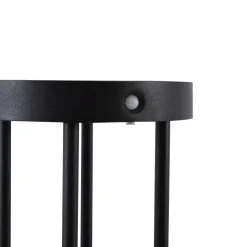 Lucande Evelis LED-vejlampe, sort, aluminium, sensor