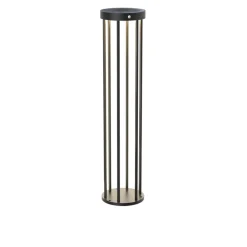 Lucande Evelis LED-vejlampe, sort, aluminium, sensor