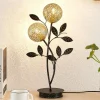 Lucande Evory bordlampe, 48 cm, 2 lyskilder, sort/guld, G9