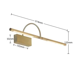 Lucande Fehmke LED-gallerilampe, antik messing