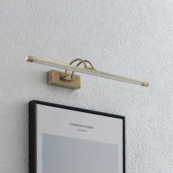 Lucande Felena LED-gallerilampe, antik messing