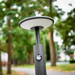 Lucande Fenia LED-vejlampe, 100 cm, sensor, IP54, antracit