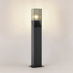 Lucande Fiola sokkellampe, 60 cm, antracit, IP54