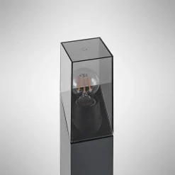 Lucande Fiola sokkellampe, 60 cm, antracit, IP54