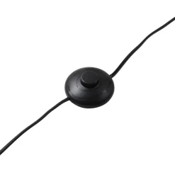 Lucande gulvlampe Amona, sort, tekstil, 150 cm, trefod