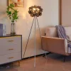 Lucande Gulvlampe Diborah, røggrå, glas, 150 cm, G9