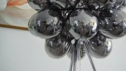 Lucande Gulvlampe Diborah, røggrå, glas, 150 cm, G9