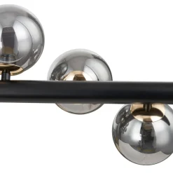 Lucande Gulvlampe Diborah, røggrå, glas, 150 cm, G9