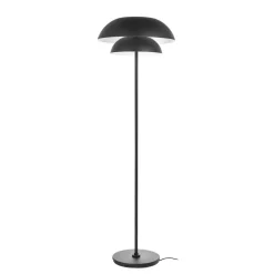 Lucande gulvlampe Kellina, 151 cm, sort, metal, E27
