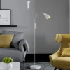Lucande gulvlampe Medira, hvid, 2 lyskilder, justerbar, GU10