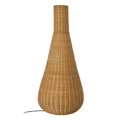 Lucande gulvlampe Takeo, rattan, højde 115 cm, E27