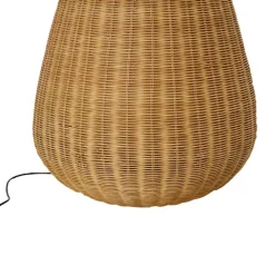 Lucande gulvlampe Takeo, rattan, højde 115 cm, E27