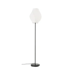 Lucande gulvlampe Tovina, tekstil, hvid, højde 165 cm