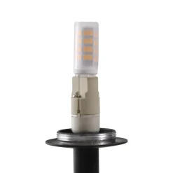 Lucande gulvlampe Visata, sort, glas, 3-lys, stativ