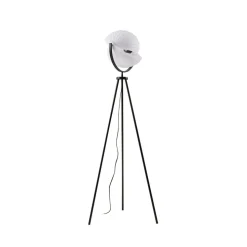 Lucande Helva gulvlampe, 150 cm, hvid/sort, drejelig