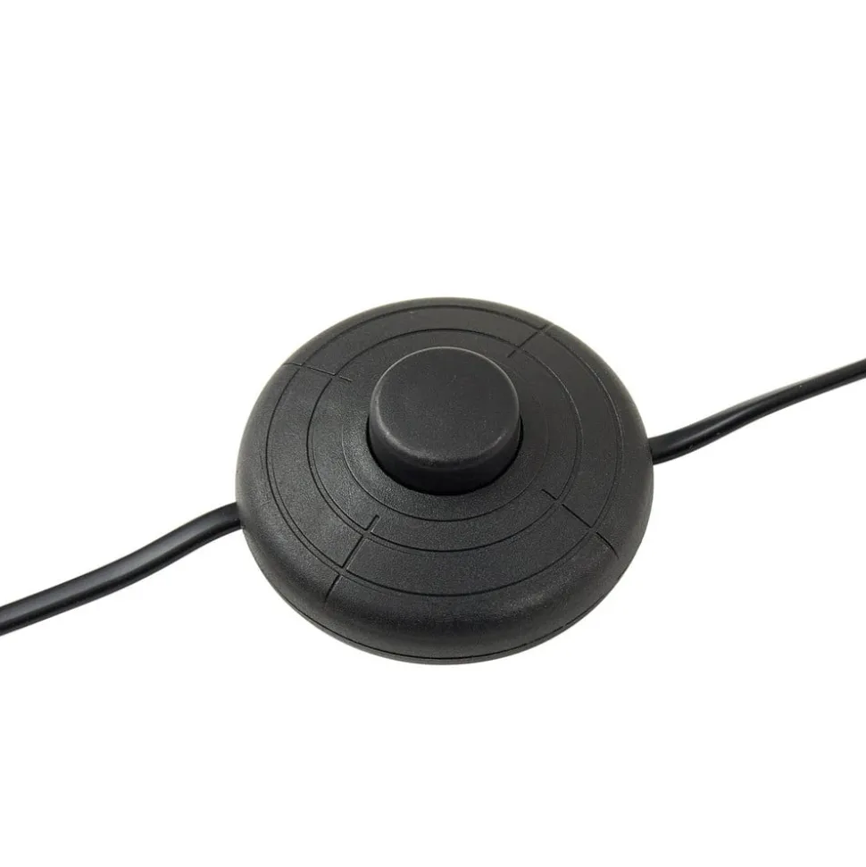 Lucande Helva gulvlampe, 150 cm, hvid/sort, drejelig