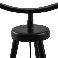 Lucande Helva gulvlampe, 150 cm, hvid/sort, drejelig