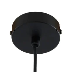 Lucande hængelampe Bidolo, sort, glas, Ø 15 cm, IP44