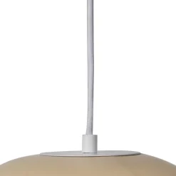 Lucande hængelampe Fidelo, hvid/gul, glas, keramik, 18 cm
