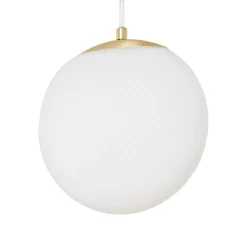 Lucande hængelampe Lunelle, messing, glas, 4 lyskilder, Ø 40 cm