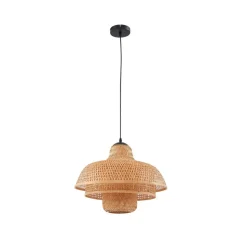 Lucande hængelampe Rasmina, bambus, Ø 50 cm, 1 lyskilde