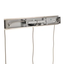 Lucande hængelampe Sharvil, 3 lyskilder, hvid, glas, 97 cm