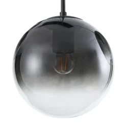 Lucande hængelampe Veloura, 3 lyskilder, 84 cm, glas, træ
