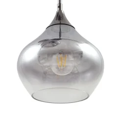 Lucande Jarven hængelampe, 3 lyskilder, sort, glas